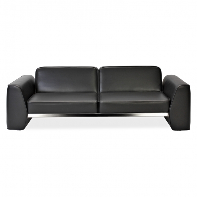 Krom Ayaklı Üçlü Ofis Kanepesi Craft